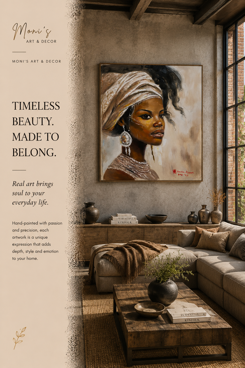 Golden Grace | Originalgemälde von Santo Liano · 65 × 75 cm