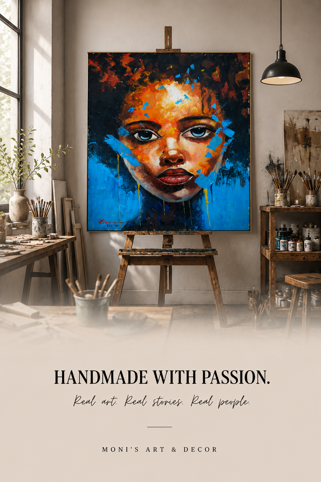 Inner Fire | Originalgemälde von Santo Liano · 100 × 120 cm