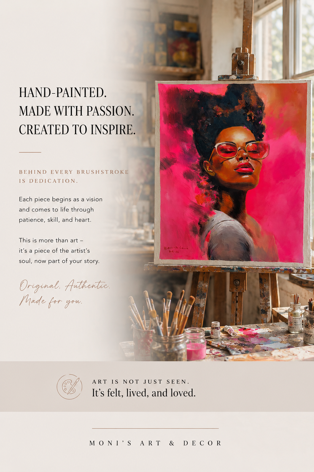 Bold Beauty | Originalgemälde von Santo Liano · 100 × 120 cm