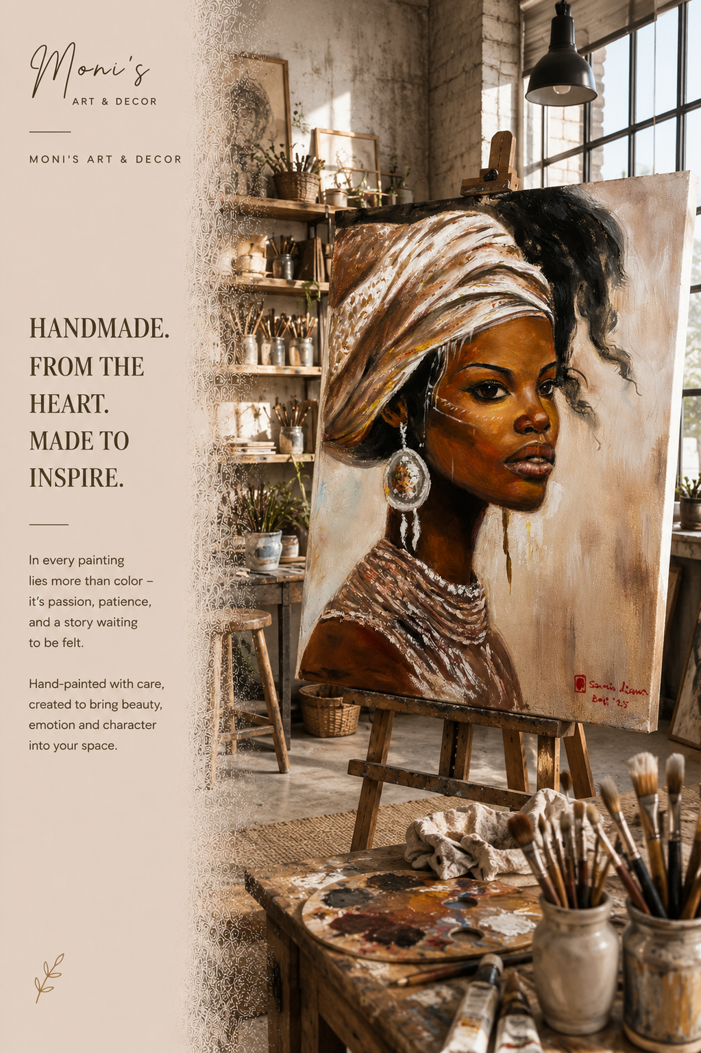 Golden Grace | Originalgemälde von Santo Liano · 65 × 75 cm