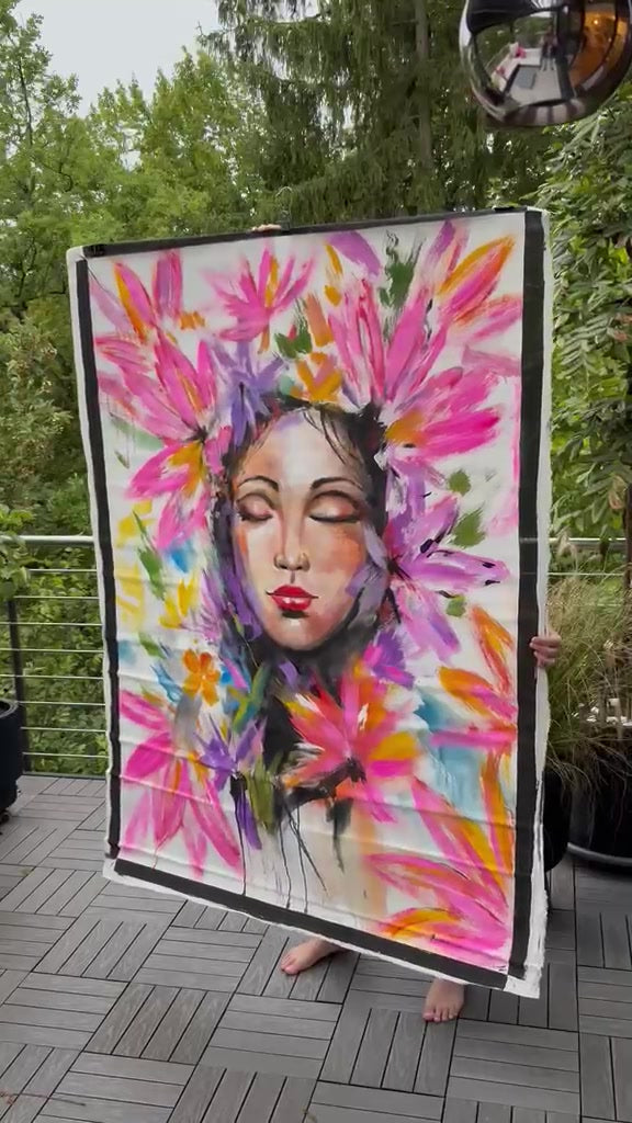Blooming Serenity | Originalgemälde von Raka · 120 × 170 cm
