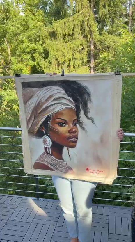Golden Grace | Originalgemälde von Santo Liano · 65 × 75 cm