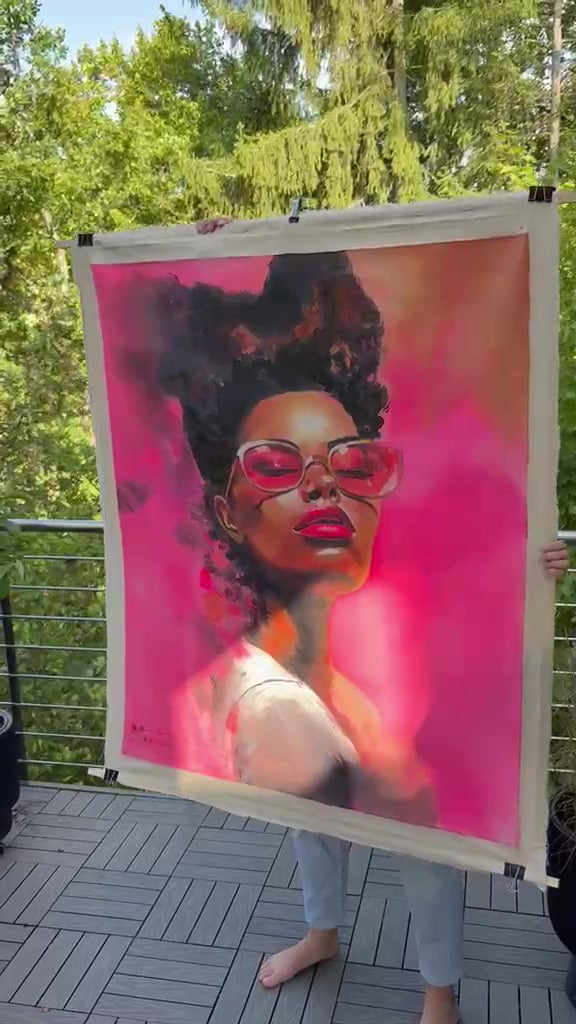 Bold Beauty | Originalgemälde von Santo Liano · 100 × 120 cm