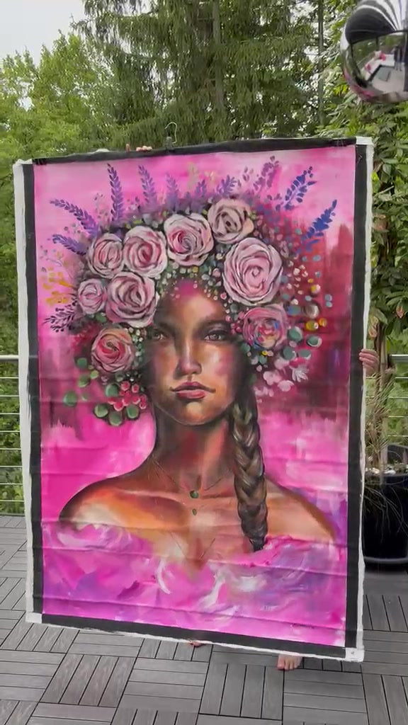 Blooming Soul | Originalgemälde von Raka · 120 × 180 cm
